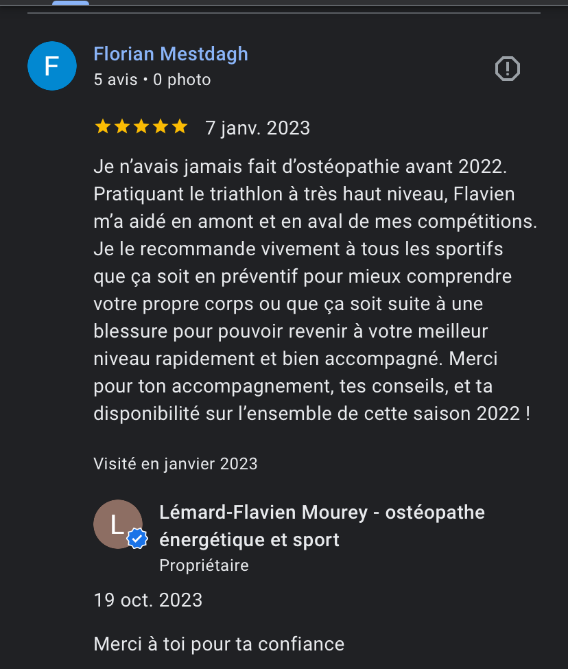 Avis google Florian IronmanAvis google Florian Mestdagh triathlon ironman blessure 